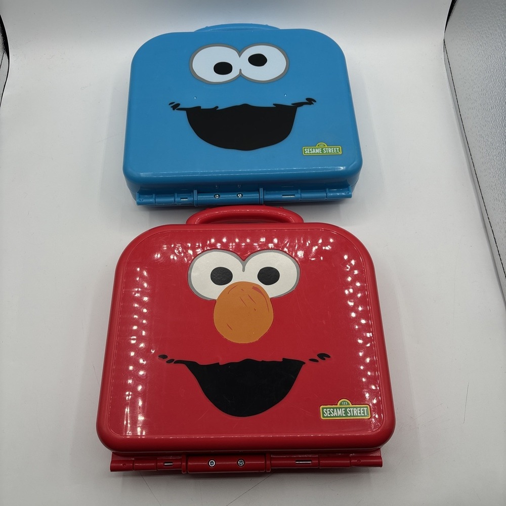 Sesame Street Elmo Cookie Monster On the Go Letters & Numbers Take Along Cases